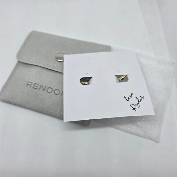 Rendor Victoria Braided Double Hoop Gold Earrings - Picture 3 of 7